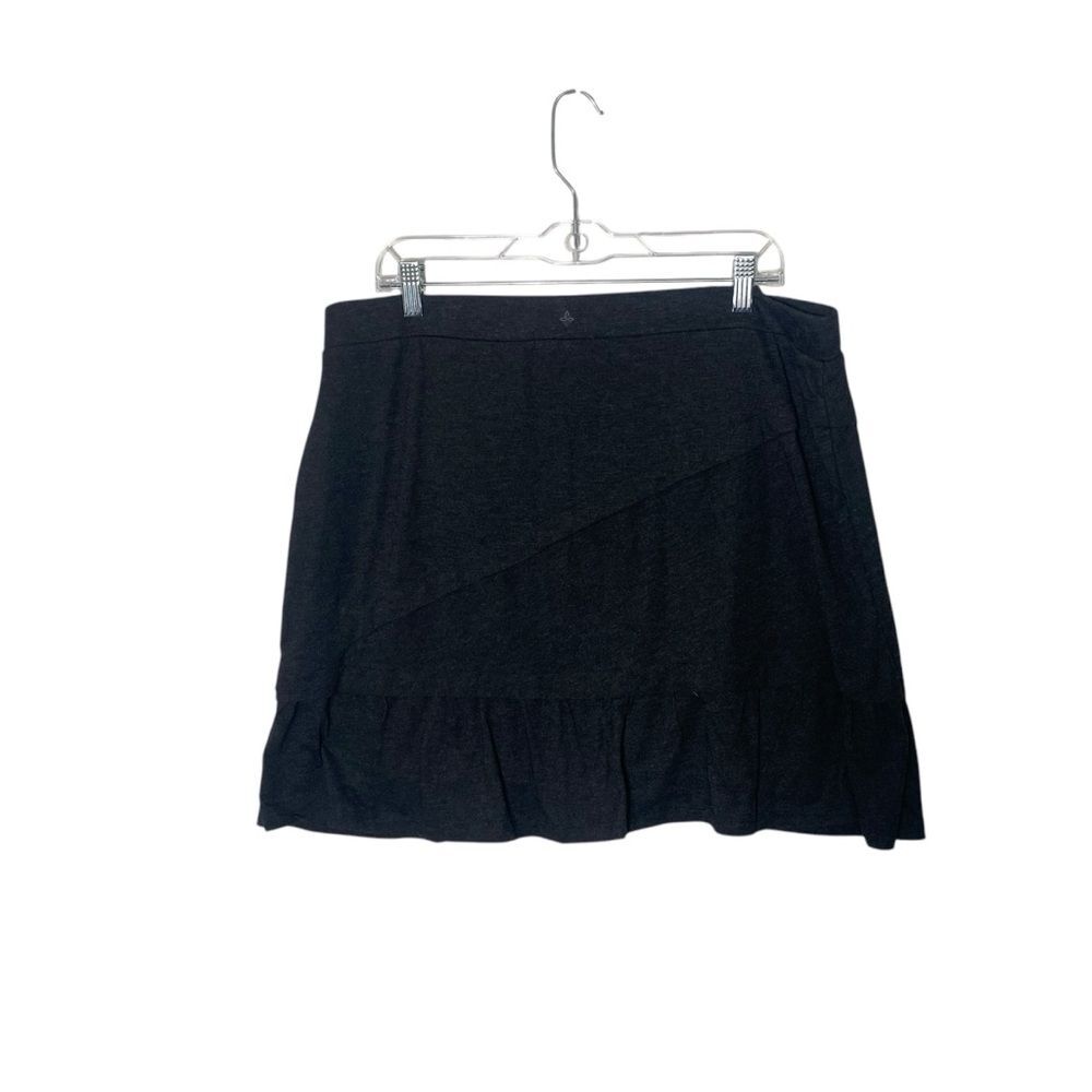 Prana Leah Wool Blend Jersey Knit Asymmetrical Tiered Skirt Women's Size XL